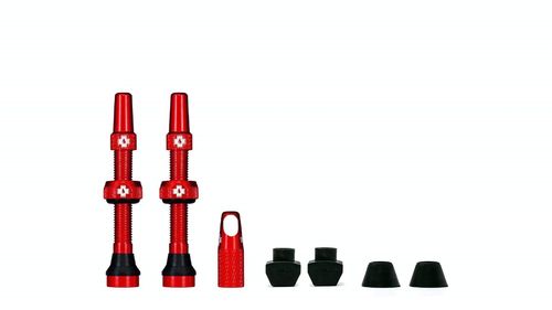 Muc-Off Tubeless Valve Kit 44 mm, Red (1 pair)