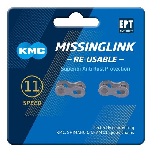KMC Missinglink silver 11 speed ketjulukko (2 kpl)